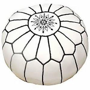 White Moroccan Pouf