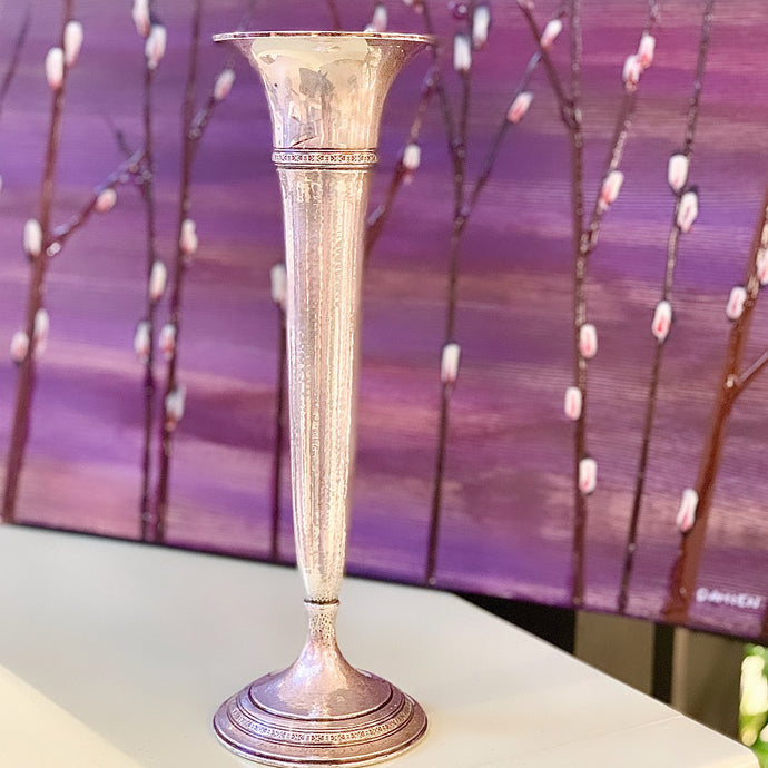 Sterling Silver Trumpet Vase