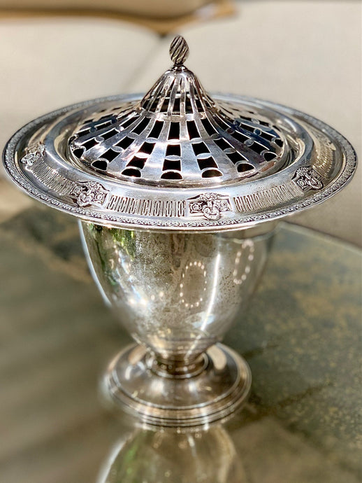 G.S. & Co. Sterling silver centrepiece flower frog