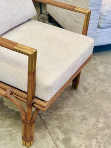 Floor model "Hatch" teak frame occasional designer chair