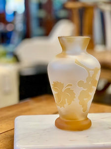 Vintage Bayel Cameo glass bud vase