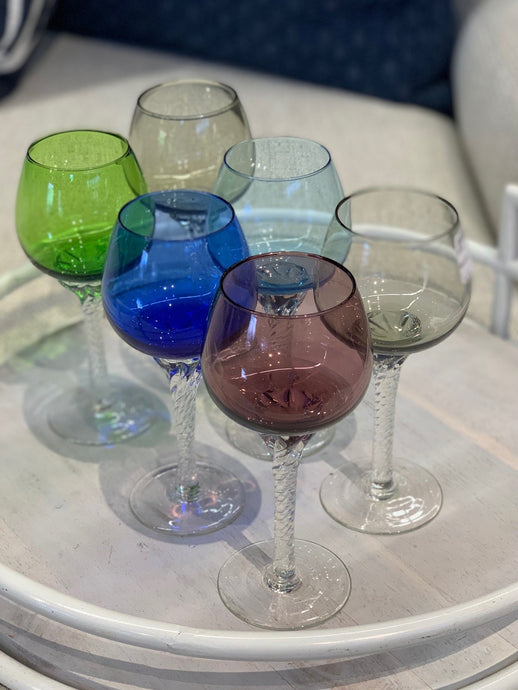 Vintage blown glass set of 6