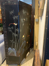 Vintage 4 panel hand carved screen