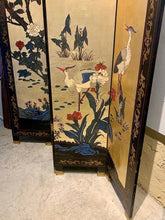 Vintage 4 panel hand carved screen